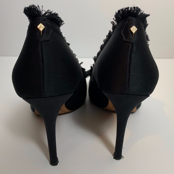 Sam Edelman Black Halan Frayed Pointed Toe Pump - Picture 7 of 13